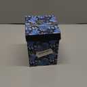 Ceramic Coffee Mug Travel Cup Gift with Lid 17oz, Porcelain Tall Tea Cup with Handle for Home & Office, Blue & Flower Art Pattern Mug in Gift Box, 6.5''H