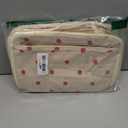 Bluboon Insulated Lunch Bag for Girls & Boys, Corduroy School Lunch Box with Cooler & Organizer Compartments, Leak-Proof Lunch Tote for School, Travel (Corduroy Strawberries Beige)