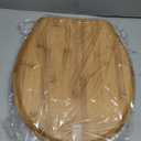 Bamboo Toilet Seat, Round, Soft Close, Magnetic Quick-Release for Easy Cleaning, Arch-Tite Never Loosens, Adjustable Fit