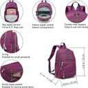 AOTIAN Small Size Backpack, Durable Lightweight Daypack for Women Girls & Boys Hiking Travel Sports, Purple