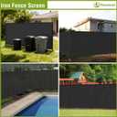 6'x12' Privacy Fence Sets with Iron Poles Outdoor Mesh Shade Net Cover Temporary Fencing Metal Fence with Ground Spikes for Patio Backyard Chicken Graden Pool, Black