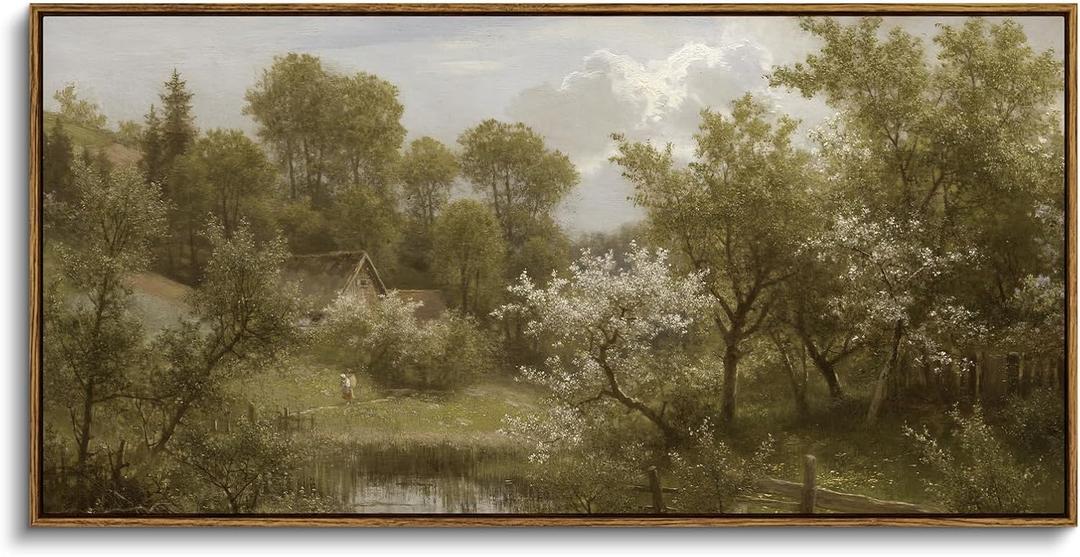 ARPEOTCY Rustic Large Landscape Wall Art,Nature Orchard Picture 20×40 in