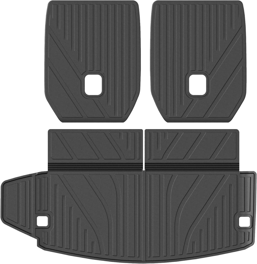 powoq 6 Seats Cargo Mat Compatible with 2016-2026 Dodge Durango Trunk Mat 2nd Row Backrest Liner TPE Cargo Trunk Liner Replacement for 2016-2026 Dodge Durango Accessories