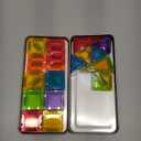 Mini Magnetic Tiles Travel Magnetic Tiles with Iron Box,42PCS Magnet Building Block Set Travel Toys for Kids Ages 3+,Educational Portable Magnet Toys Gifts for Toddlers Boys & Girls Christmas Birthday