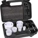 Amazon Basics 9-Piece Bi-Metal High Speed Steel Hole Saw Kit with Carrying Case, 25/32" to 2-11/16, Black