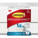Command Wall and Cabinet Organizer, Holds up to 6 lb, 9.5" x 4.4" x 4.4", Satin Nickel, 1 Bathroom Organizer with 4 Water Resistant Strips Damage Free Storage for Toothbrush, Lotion, Facial Cleanser