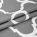 Melodieux Moroccan Fashion Room Darkening Blackout Grommet Top Curtains, 100 by 96 Inch, Grey (1 Panel)