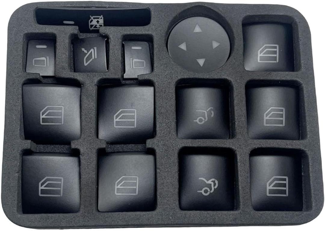 14 Pack Interior Door Armrest Window Switch Button Trim Cover Compatible with A B C E G GLA CLA GLK GL ML GLE Class