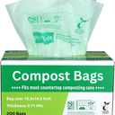Compost Bags, Compostable Trash Bags 3 Gallon Compostable Bags 200 Count Small Compost Bags for Countertop bin Extra Thick 0.71 Mil. ASTM D6400 Certified By BPI and TV AUSTRIA (3 Gallon, 200 Units)