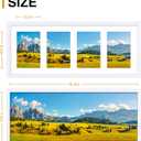 DecorUhome 8x20 Picture Frames Collage Wall Decor, Display 4Pcs 4x6 Photos with Mat or 1Pcs 8x20 Unmatted, 4 4x6 Collage Picture Frames for Wall Mounting, White