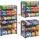 JKsmart 3-Tier Stackable Can Rack Organizer for Pantry, Adjustable Can Storage Holder for Various Ounces of Canned food Soda Drinks, Can Dispenser for Kitchen Cupboard Cabinet, 2 Pack