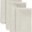 Solino Home Cloth Napkins Set of 4-100% Pure Linen Light Natural Dinner Napkins 20 x 20 Inch for Summer - Athena, Handcrafted and Machine Washable 