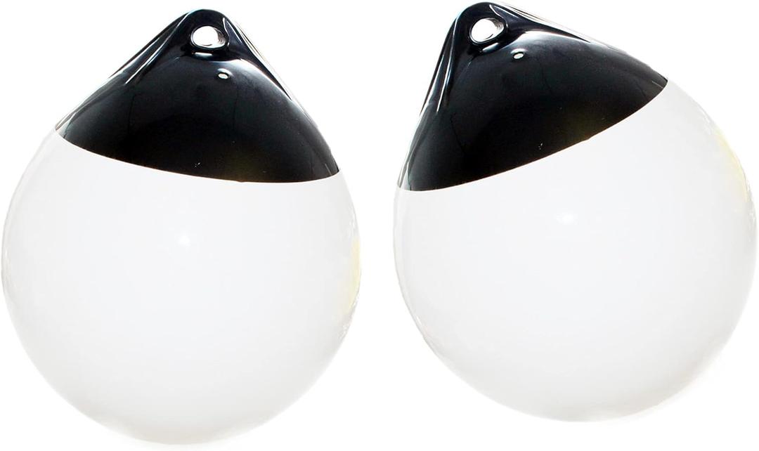 X-Haibei Pair of Boat Fenders Ball Round Anchor Buoy, Dock Bumper Ball Inflatable Vinyl Shield Protection Marine Mooring Buoys
