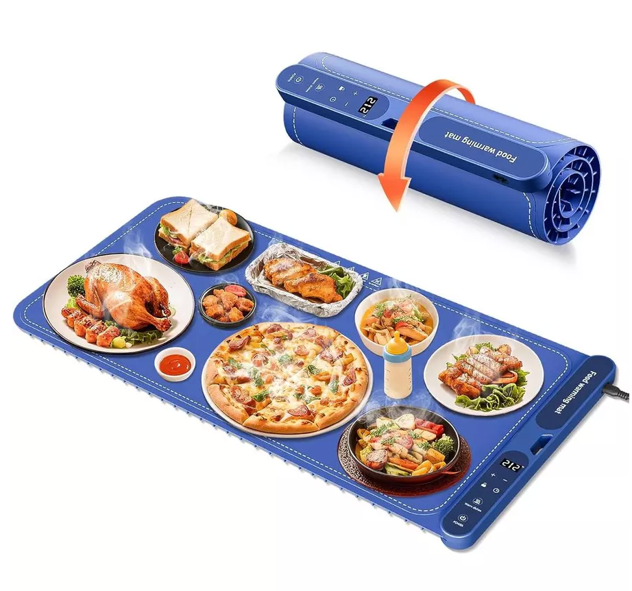 YDHROSILIUS Warming Mat for Food Extra Large Electric Silicone Food Warmer Trays for Chafing Dishes & Buffet,Portable Countertop Food Warmers 