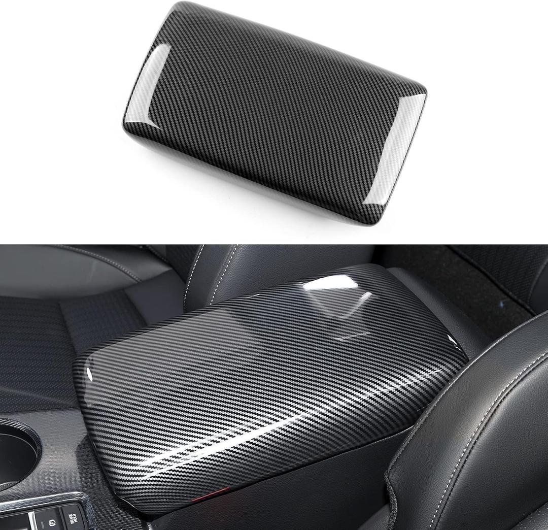 Car Central Armrest Box Cover Decals for 2022 2023 2024 2025 Honda Civic 11th Gen Accessories ABS Carbon Fiber Interior Stickers