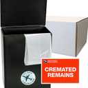 CarrySafe Urn - TSA Approved Fly-Safe and Temporary Travel Cremation Urn Kit for Human Ashes - Airline Friendly - 200 Cubic Inch Capacity - Airline-Ready Black Plastic Urn with Included Travel Box