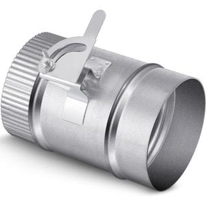 Therwen Backdraft Damper Duct Manual Volume Damper with Sleeve Galvanized Sheet Adjustment Airflow Ducting Branch HVAC Air Balancing for Range Hoods, Fans(1 Pc,4 Inch)