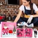 24 Pcs 2025 Pink Christmas Advent Calendar for Teen Girls Women 24 Days Pink Tool Advent Calendar Household Hand Tool Kit Mini Repair Set for Women Household and Office Christmas Xmas Gifts