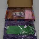 Daphne Costume Adult Women Halloween Costume Dresses Long Sleeve Bodycon Purple Dress with Green Scarf and Headband (Medium)