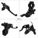 JFG RACING Motorcycle Brake Clutch Lever 7/8'' 22mm Folding Levers Aluminum Alloy Universal for CRF50 KLX SSR TTR 110 125 150 200 250cc Dirt Pit Bike ATV Mini Bike Black