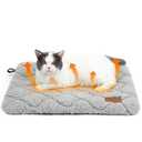 Self Warming Cat Bed Self Heating Cat Dog Mat 24 x 18 inch Soft & Fluffy Cat Bed Noiseless Thermal Pet Pad for Indoor Outdoor Pets with Removable Cover Non-Slip Bottom (24"L x 18"W x 1.2"Th)