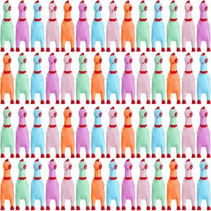 Honoson 50 Pcs Rubber Chickens Squeak Screaming Chicken Novelty Bulk Dog Toys for Pets Dogs Adults, 6.3 Inch(Light Color)