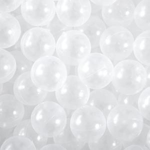 Heopeis Ball Pit Balls - 2.7inch Plastic Ball Play Balls BPA Free Phthalate Free Non-Toxic Play Balls for Children Ball Pit Party Brithday Ball Pool Tent (Clear)