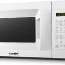 COMFEE' EM720CPL-PM Countertop Microwave Oven with Sound On/Off, ECO Mode and Easy One-Touch Buttons, 0.7 Cu Ft/700W, Pearl White