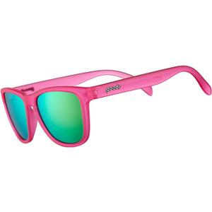 goodr Flamingos On A Booze Cruise Polarized Sunglasses, Medium Sized (OG), Pink Translucent Frames with Teal Mirored Reflective Lens, UV400 Protection, No Slip, No Bounce