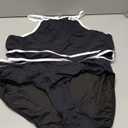 Tempt Me Women's High Waisted Bikini Sets Sporty Two Piece Swimsuit Color Block High Neck Bathing Suit, size XXL