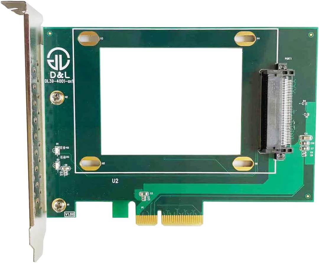 4X to .  Adapter,  4X to - Interface for 2.5" NVMe SSD(PEX4SFF8639)