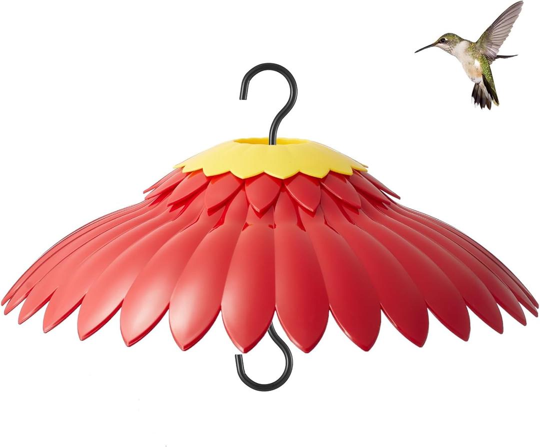 Beserie Bird Feeder Rain Cover Red Dome Baffle for Hummingbird Weather Guard Protective Feeders from Rain and Sun Built-in Moat 11inch Dceor Backyard