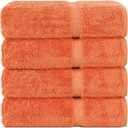 Chakir Turkish Linens | Hotel & Spa Quality 100% Cotton Premium Turkish Towels | Soft & Absorbent (4-Piece Bath Towels, Coral)