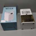 MTOX Dehumidifier, 75oz Small Quiet Dehumidifiers for Home Bathroom Bedroom Basement RV,Sleep Mode, Auto Shut Off, 7 Colors LED Light, White