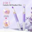 2 x CORACIK 2-in-1 Cuticle Oil Pen - 2026 New Ceramic Cuticle Pusher & Oil Pen - Nail Care Tool for Damaged Nails, Removes Cuticles & Hangnails, Moisturizes & Brightens