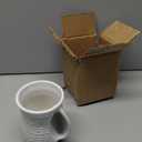 Elanze Designs Cup of Cozy Nordic Knit 14 ounce Ceramic Stoneware Handwarmer Coffee Mug, Raw Clay