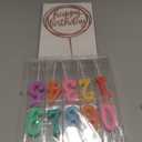 IBLESSU 10-Piece Number Birthday Candles - Glitter Cake Toppers, Color Candles for Cake & Wedding Parties