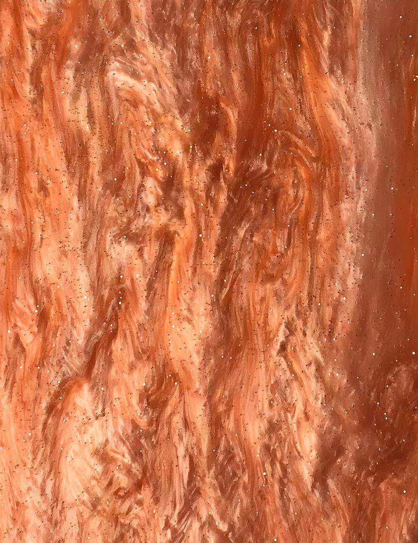 Acrylic Ripple Glittering Sheets, 1/8" Thickness, 16"x12", Ideal for GlowForge & Any Types of Laser/Engraving, Perfect Material for Jewelry, Crafting & DIY Projects (Orange)