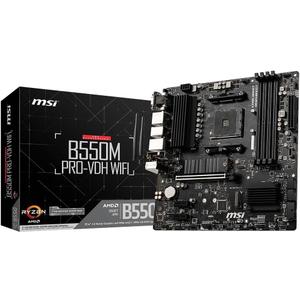 MSI B550M PRO-VDH WiFi ProSeries Motherboard (AMD Ryzen 5000, AM4, DDR4, PCIe 4.0, SATA 6Gb/s, M.2, USB 3.2 Gen 1, Wi-Fi, Bluetooth, D-SUB/HDMI/DP, Micro-ATX)