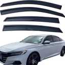 Tape On Window Visors Compatible with 2018-2023 Honda Accord Sedan,Side Vent Window Deflectors Rain Guards Shade, Truck Accessories-4pcs