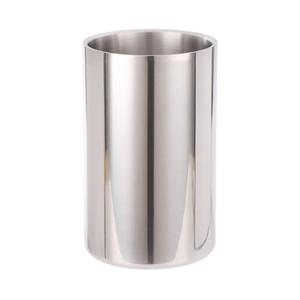 Double Wall Utensil Holder - 304 Stainless Steel Sleek Kitchen Utensil Holder for Countertop, Spatula Spoon Storage Organizer, Large Cooking Utensil Caddy Counter, Shining Utensil Crock, Mirror Polish