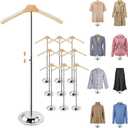 20-35 Inch Height Adjustable Shirt Display Stand, T Shirt Display Stand for Vendors, Shirts Rack for Clothing Dress Garment Coat Retail (White, 10 Pcs)