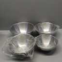 4 Packs Stainless Steel Mixing Bowls Nesting Baking Supplies Small Thicker Stainless Steel Flat Bottom Stackable Salad Bowl Mixing Bowls Set for Cooking, Baking, Salad,Serving(1500/2100/2500/3300ML)