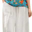 YESNO Women's Casual T-Shirt Summer Short Sleeve Loose Fit Tops Crew Neck Side Slits Tees BEC M