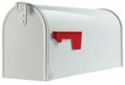Gibraltar Mailboxes Elite Medium Capacity Galvanized Steel White, Post-Mount Mailbox, E1100W00