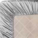 Homiest Light Grey Satin Fitted Sheet King Size, Deep Pocket, Luxury & Ultra Soft Bedding