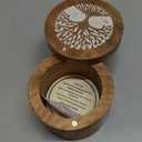 NIRMAN Condiment Pot Wooden Condiment Jar Spice Container Sugar Container Sugar Jar Condiment Used to Store Sugar, Spices, Coffee, Tea (3.5" x 3.5" x 2.5")