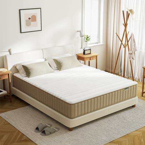 PurrJoys Full Mattress Firm, PurrJoys10 Inch Full Size Mattress in a Box,Hybrid Memory Foam Double Mattress with Individual Pocket Spring for Motion Isolation & Pressure Relief, CertiPUR-US