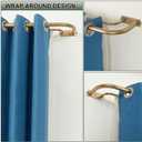 Antique Gold Double Curtain Rods, 84-120 Inches, Wrap Around Design, Room Darkening, 1-Inch Front and 5/8 Inch Back