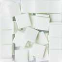 130pcs/200g Pack of Mosaic Tile Supplies for DIY Crafts, Plates, Picture Frames, Flowerpots, Handmade Jewelry - 1.5x1.5 cm Square Glass Decorative Tiles (White)